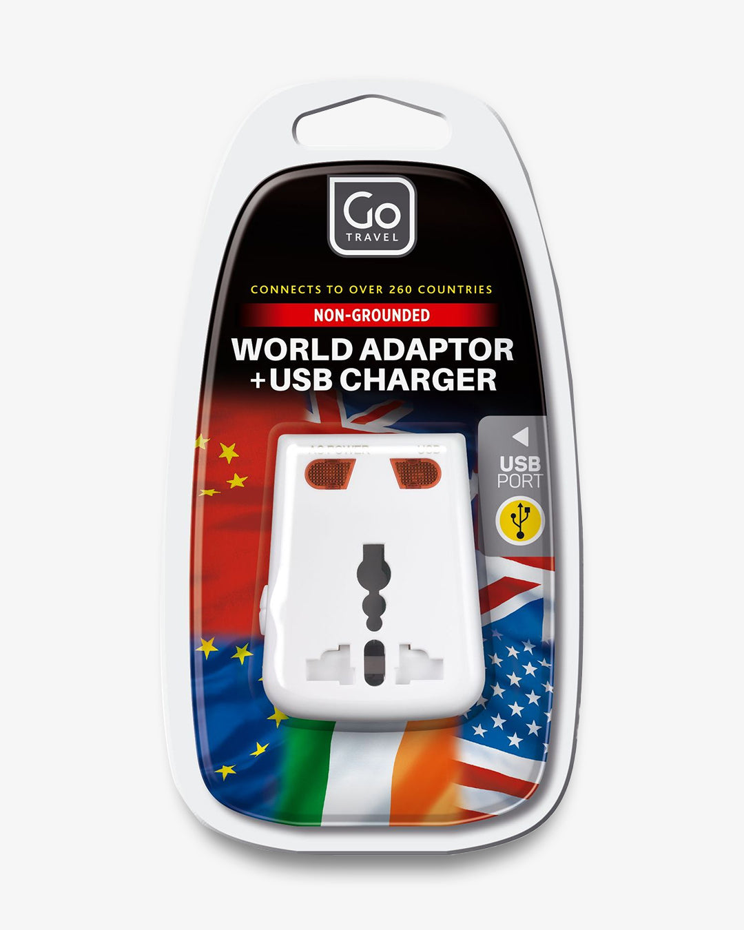 GO Travel Worldwide Adapter + USB