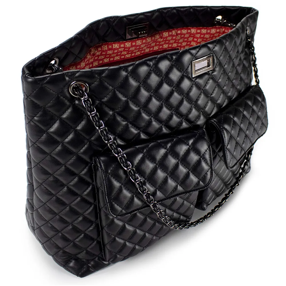 Badgley Mischka Diana Vegan Leather Tote Weekender Bag – Luggage